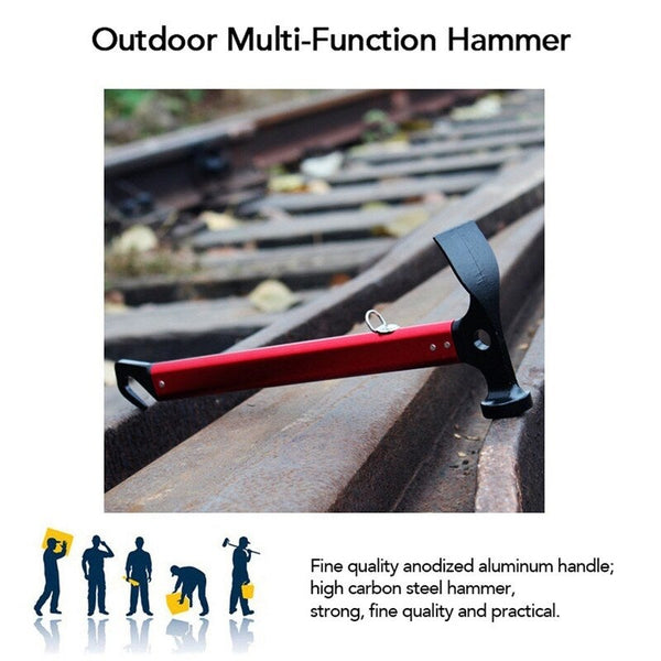 Camping Multiple Functions Hammer Aluminum Hooks Alloy Carbon Steel