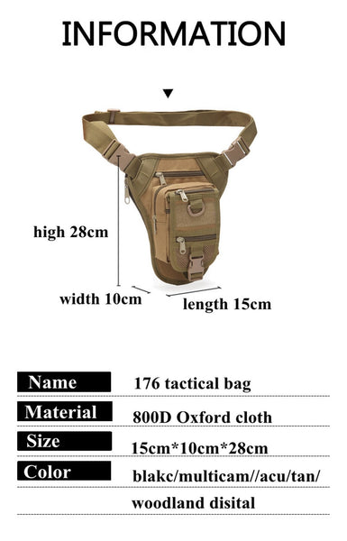 Outdoor Multifunctional Hiking Waist Bag Military Tactical Drop Leg Hunting Tool Pack Motorcycle Sports