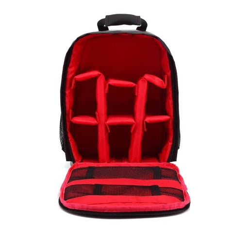 Outdoor Small Dslr Digital Camera Video Backpack Red