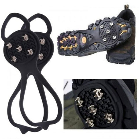 Ice Gripper Spike Grips Cleats Outdoor Snow Antiskid Non-Slip Hiking Shoe Cover