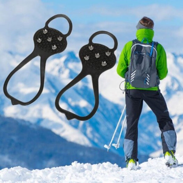 Ice Gripper Spike Grips Cleats Outdoor Snow Antiskid Non-Slip Hiking Shoe Cover