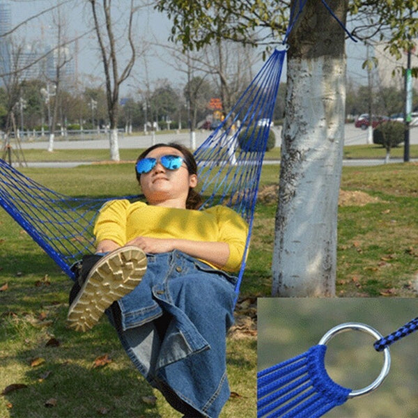 Outdoor Sport Hammock Net Mesh Bed Nylon Camping With Hooks Garden Yard Hammocks
