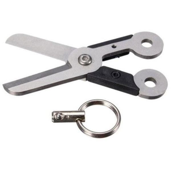 Outdoor Stainless Steel Keychain Mini Survival Spring Scissors Pocket Tool Platinum
