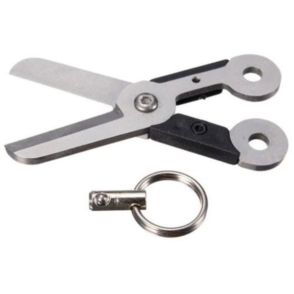 Outdoor Stainless Steel Keychain Mini Survival Spring Scissors Pocket Tool Platinum Multi Tools