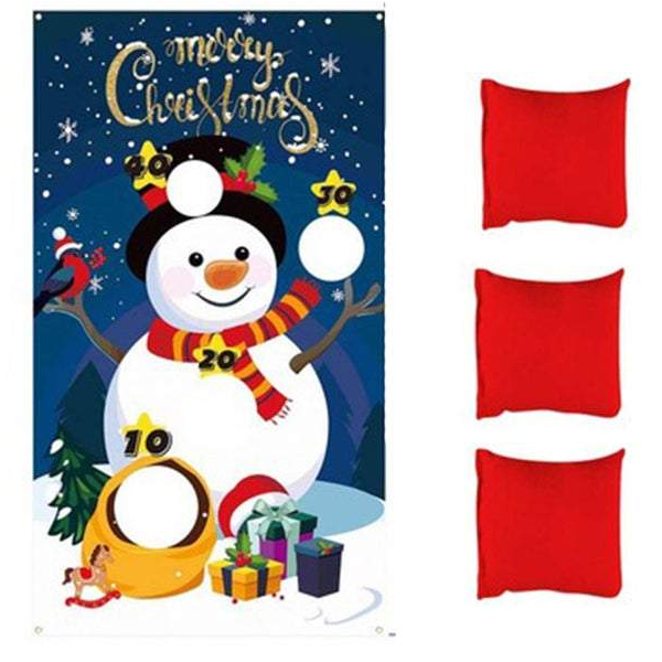 Outdoor Christmas Decorations Beanbag Throwing Kids Game Party Decorations
