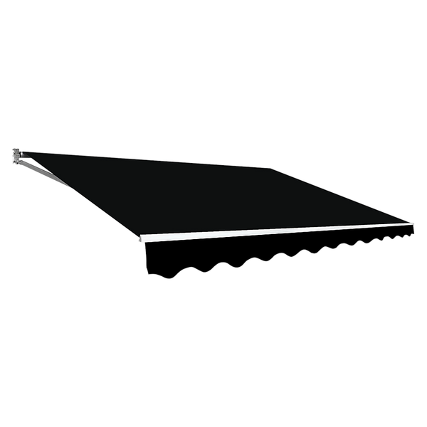 Bariloche Outdoor Folding Arm Awning Retractable Sunshade Canopy Black 5.0M X 3.0M Awning & Canopy Parts