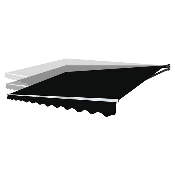 Bariloche Outdoor Folding Arm Awning Retractable Sunshade Canopy Black 5.0M X 3.0M Awning & Canopy Parts