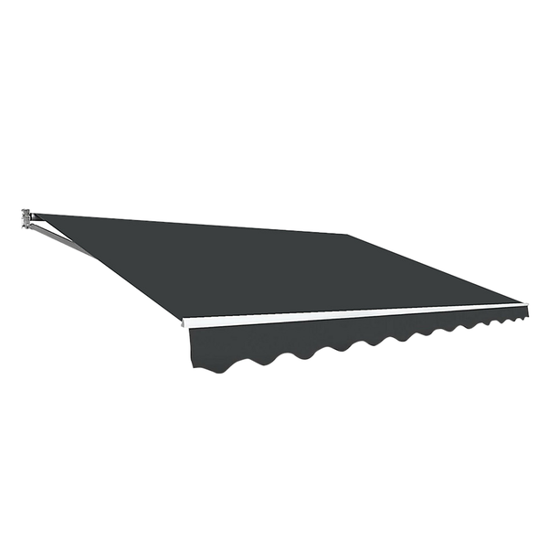 Bariloche Outdoor Folding Arm Awning Retractable Sunshade Canopy Grey 3.0M X 2.5M Awning & Canopy Parts