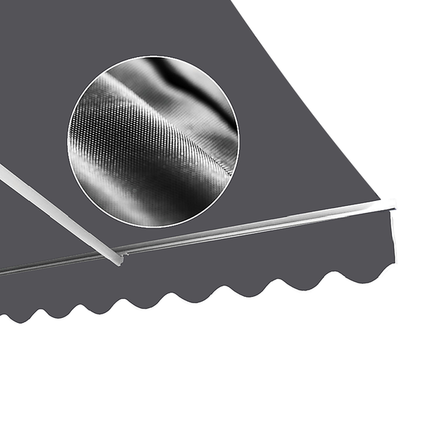 Bariloche Outdoor Folding Arm Awning Retractable Sunshade Canopy Grey 3.0M X 2.5M Awning & Canopy Parts