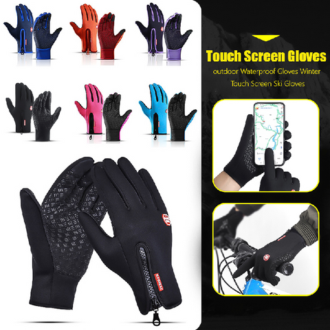 Outdoor Winter Thick Cold Skiing Warm Touch Screen Sports Gloves