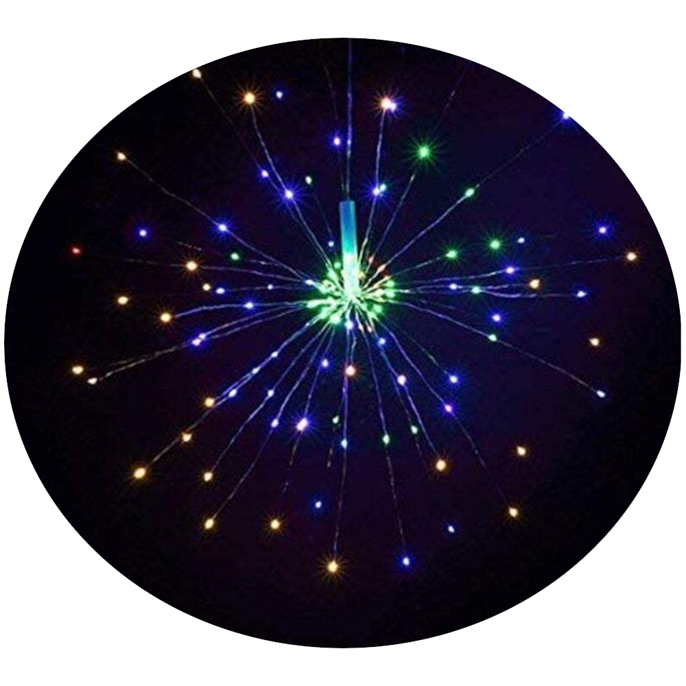 String Lights Outdoor Solar Starburst Fireworks Garden 40 Branches 200Led Or 60 120Led