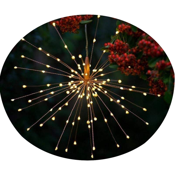String Lights Outdoor Solar Starburst Fireworks Garden 40 Branches 200Led Or 60 120Led