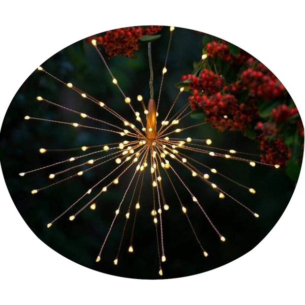 Outdoor String Lights Solar Starburst Fireworks Garden 40 Branches 200Led Or 60 120Led