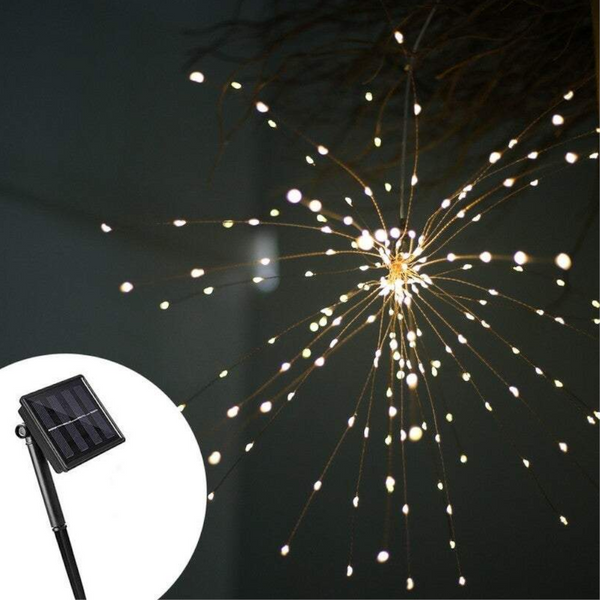 String Lights Outdoor Solar Starburst Fireworks Garden 40 Branches 200Led Or 60 120Led