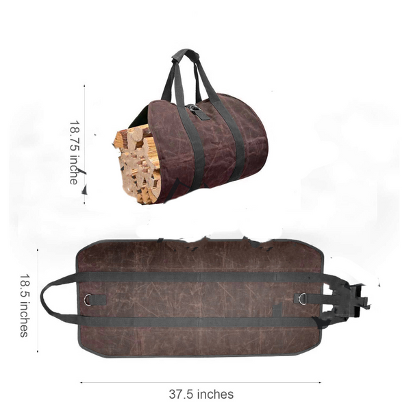 Outdoor Firewood Transportation Canvas Storage Bag Storage Bags