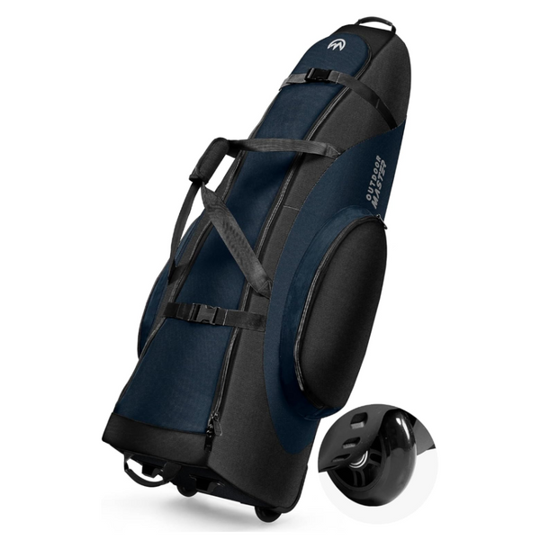 Outdoormaster Padded Golf Club Travel Bag With Wheels 900D Heavy Duty Oxford Waterproof Alligators Blue Golf Club Bags