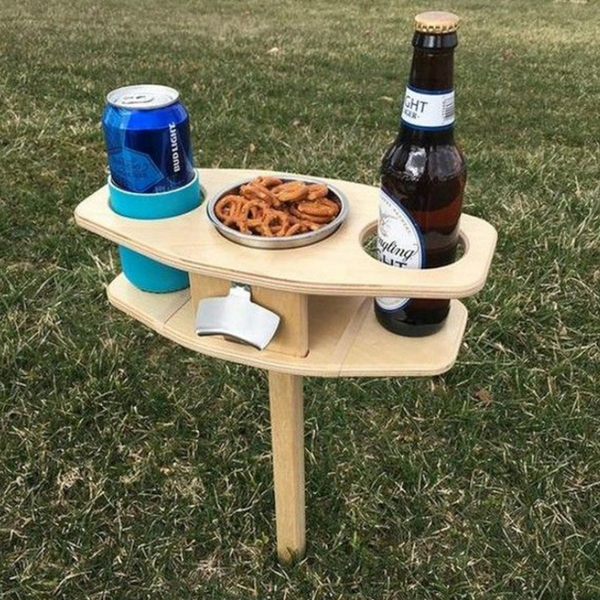 Outdoor Picnic Camping Beer Wine Rack Table Picnic Accessories