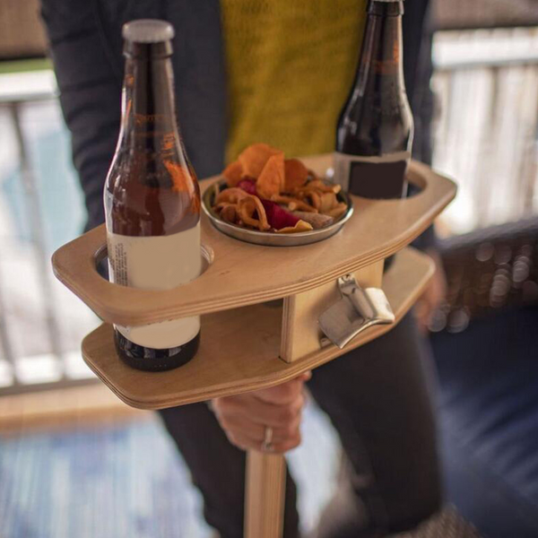 Outdoor Picnic Camping Beer Wine Rack Table Picnic Accessories