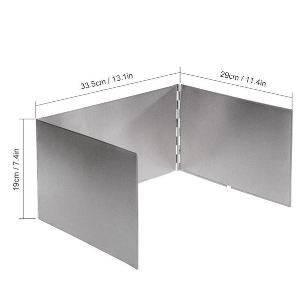 Camping Stoves Outdoors Stove Windshield Camping Cooking Windscreen Silver