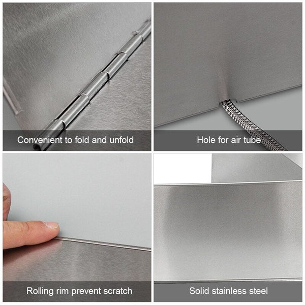 Outdoors Stove Windshield Camping Cooking Windscreen Silver Camping Stoves