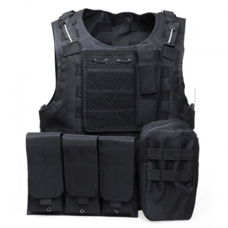 Outlife Tactical Vest Military Swat Field Battle Airsoft Molle Combat Assault Plate Carrier Black Clothing