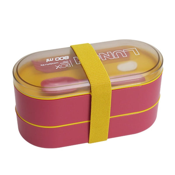 Oval Double Bento Box Japanese Snack Containers For Hot Food Insulated Lunch Kids Breakfast Boxes Lunchboxes