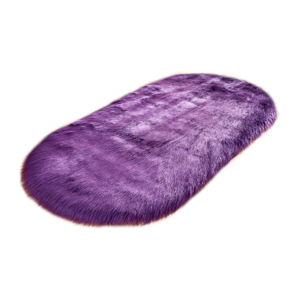 Oval Shaped Artificial Wool Fur Soft Plush Rug Carpet Mat Rugs