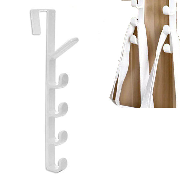 Hooks & Hangers Over The Door Five Storage Hooks For Home Organisation And Cleaning Housekeeping