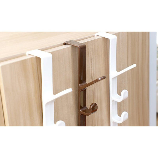 Hooks & Hangers Over The Door Five Storage Hooks For Home Organisation And Cleaning Housekeeping