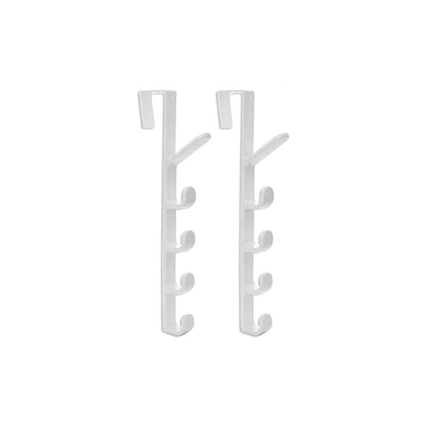 Hooks & Hangers Over The Door Five Storage Hooks For Home Organisation And Cleaning Housekeeping