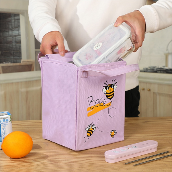 Portable Insulated Oxford Lunch Bag Thermal Heat Preservation