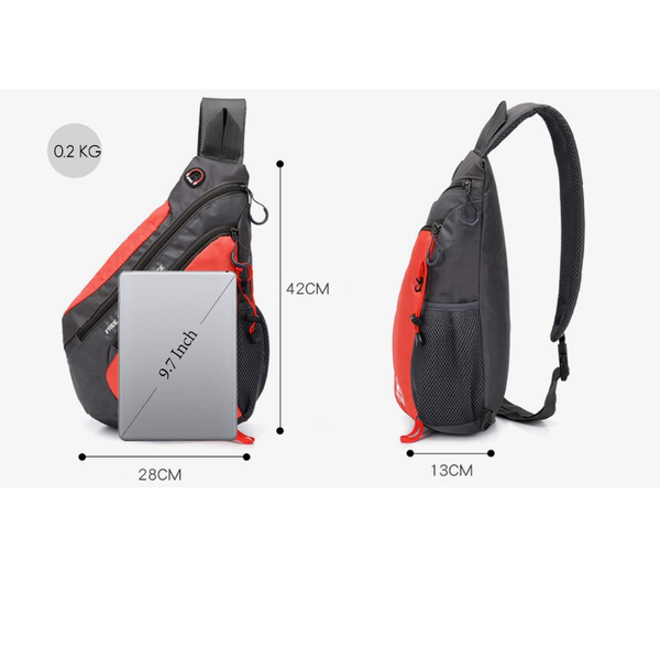 Oxford Cloth Waterproof Outdoor Travel Crossbody Shoulder Chest Bag Unisex Black Bags