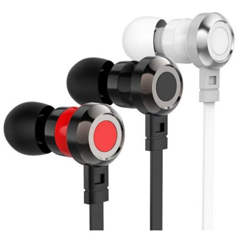 P5 Mobile Phone Earphones Universal Stereo Subwoofer Line Control With Wheat In Headphones Black