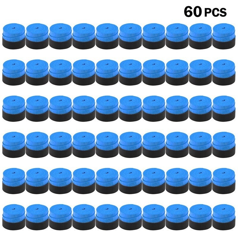 Pack Of 60 Tennis Racket Grips Blue