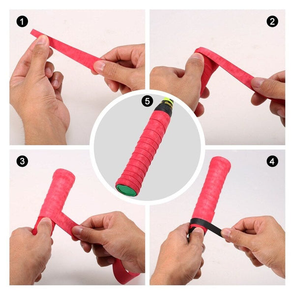 Pack Of 60 Red Tennis Racket Grips