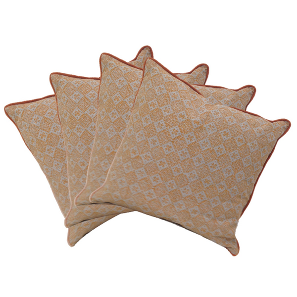 Cushion Covers En Pack Of 4 Azuk Orange & Grey 50Cm X
