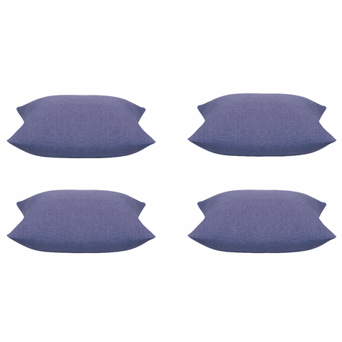 Cushion Covers En Pack Of 4 Elements Indigo Blue Base Colour Square