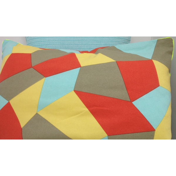 En Pack Of 4 Geo Beige Geometric Design 40X60cm Rectangle Cushion Covers