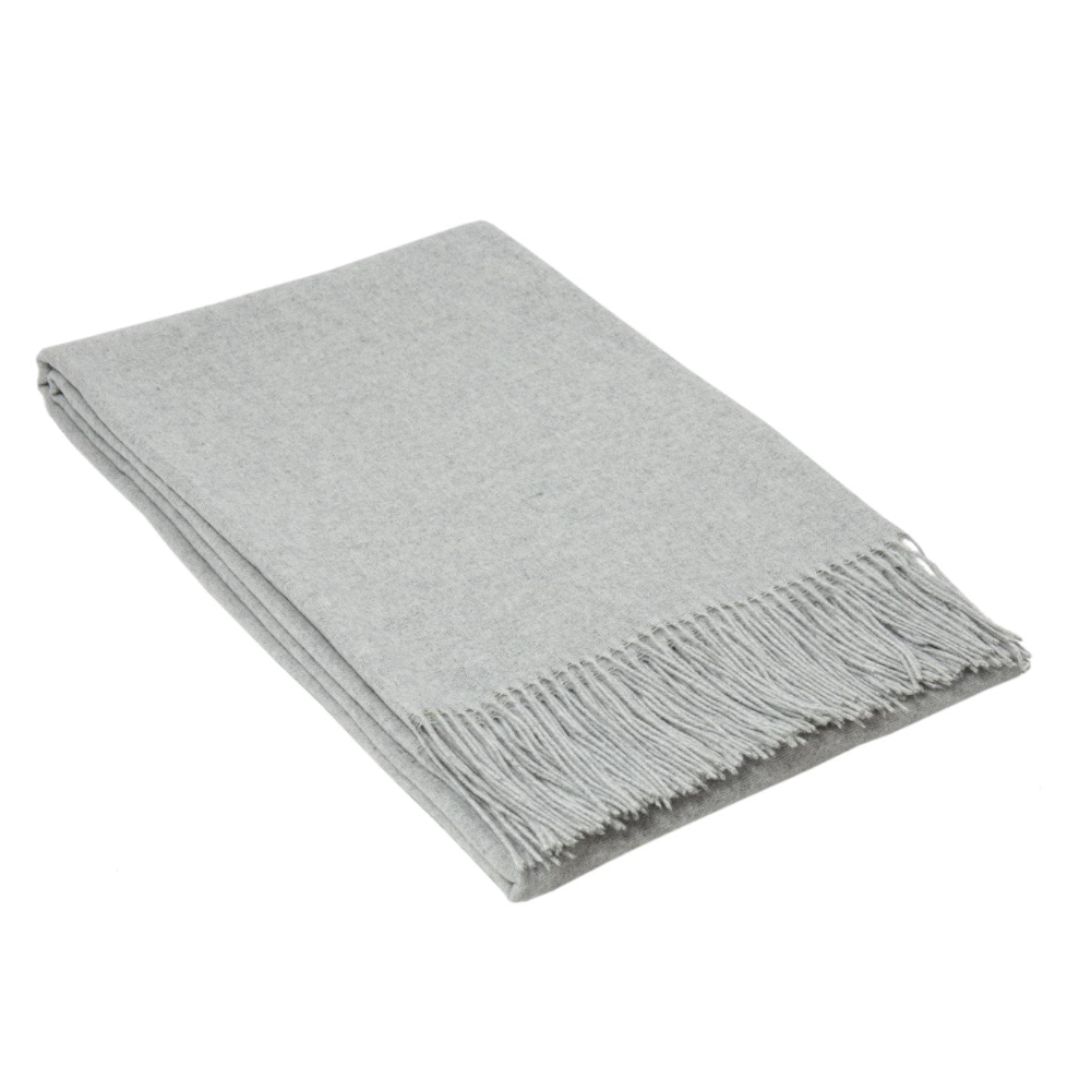 Codu Paddington Throw Fine Wool Blend Light Grey Blankets & Throws