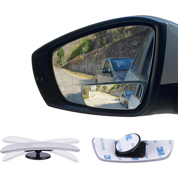 Pair Of Car Blind Spot Mirror Rectangular Frameless Rear View Mirrors