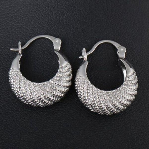 Pair Of Fish Shape Alloy Earrings Silver