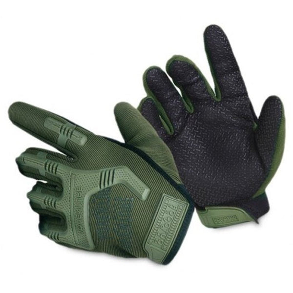 Pair Of Full Finger Anti Slip Tactical Gloves Army Green Baseball Gloves