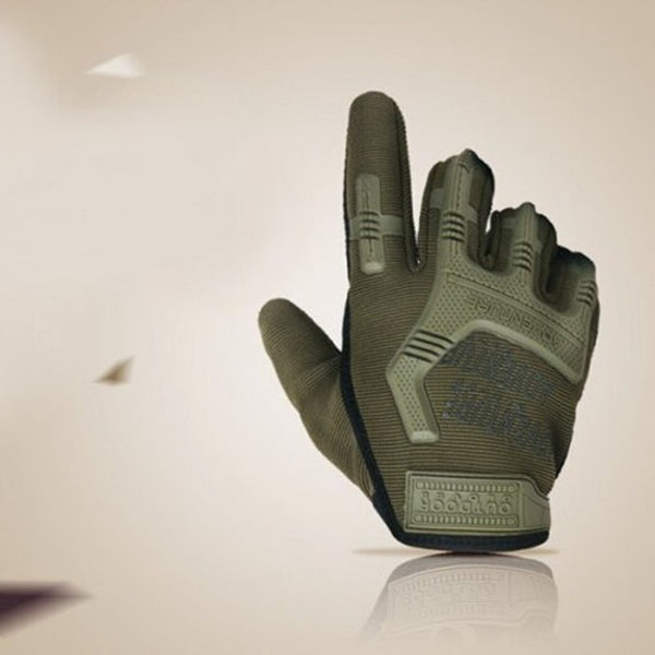 Pair Of Full Finger Anti Slip Tactical Gloves Army Green Baseball Gloves