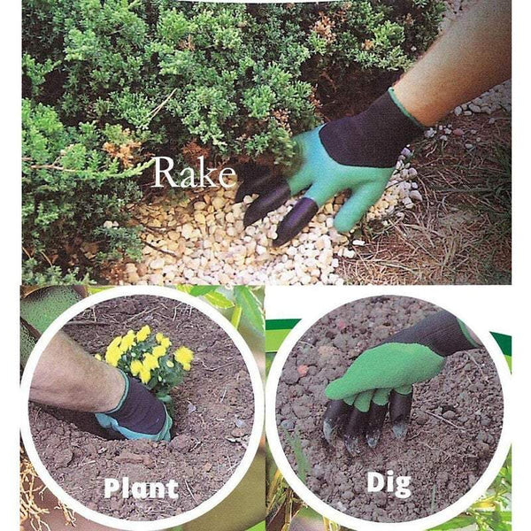 Safety Gloves Pair Of Garden Durable Claws Digging Planting Protect Gardening Gloves & Knee Pads