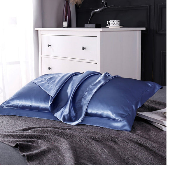 Pair Of Silky Satin Pillowcases Soft Breathable Cover Pillow Cases