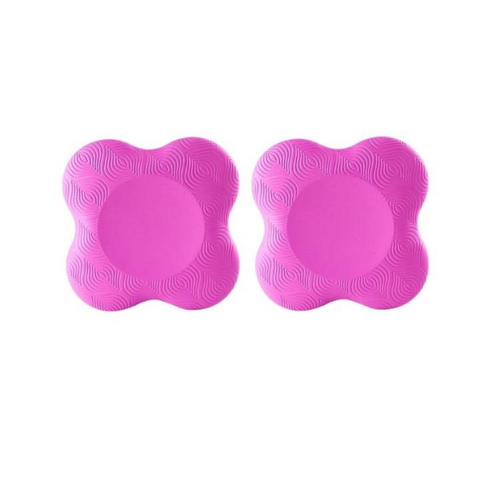 Pair Of Pink Yoga Knee Pads Support For Pilates Exercise