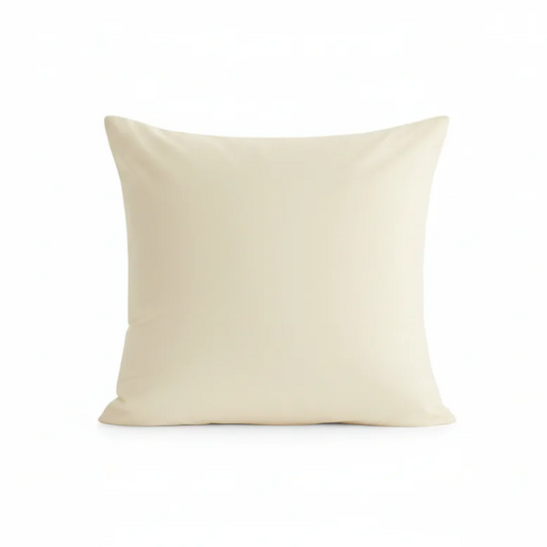 Pair Of Pure Cotton 250Tc Pillowcases Cream Pillow Cases