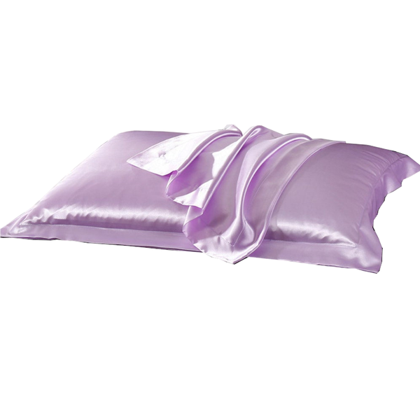 Pair Of Silky Satin Pillowcases Soft Breathable Cover Pillow Cases