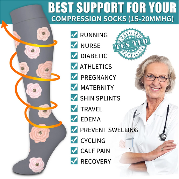 Pairs Women's Cycling Compression Leg Support Suitable For Running And Sports S/M Socks
