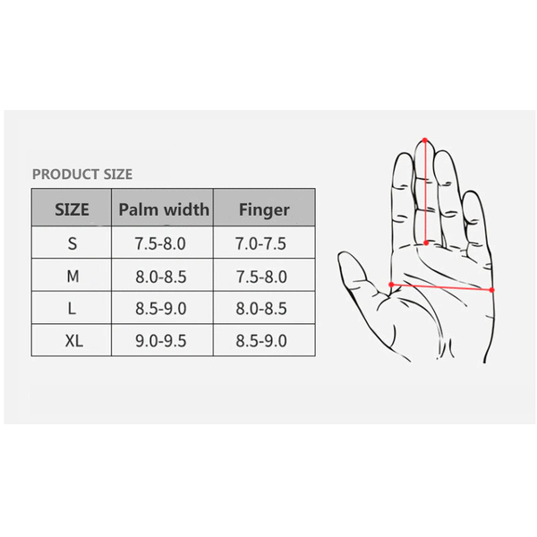 Windproof Sports Touch Screen Hook Loop Fasteners Climbing Cycling Black Gloves